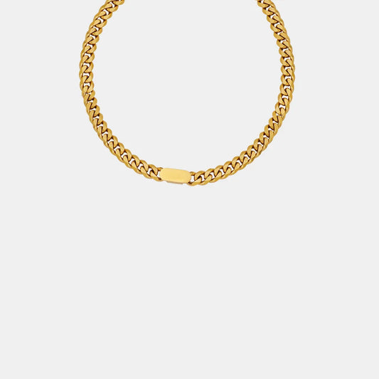 18K Gold-Plated Chain Necklace in Gold - women's chain necklace