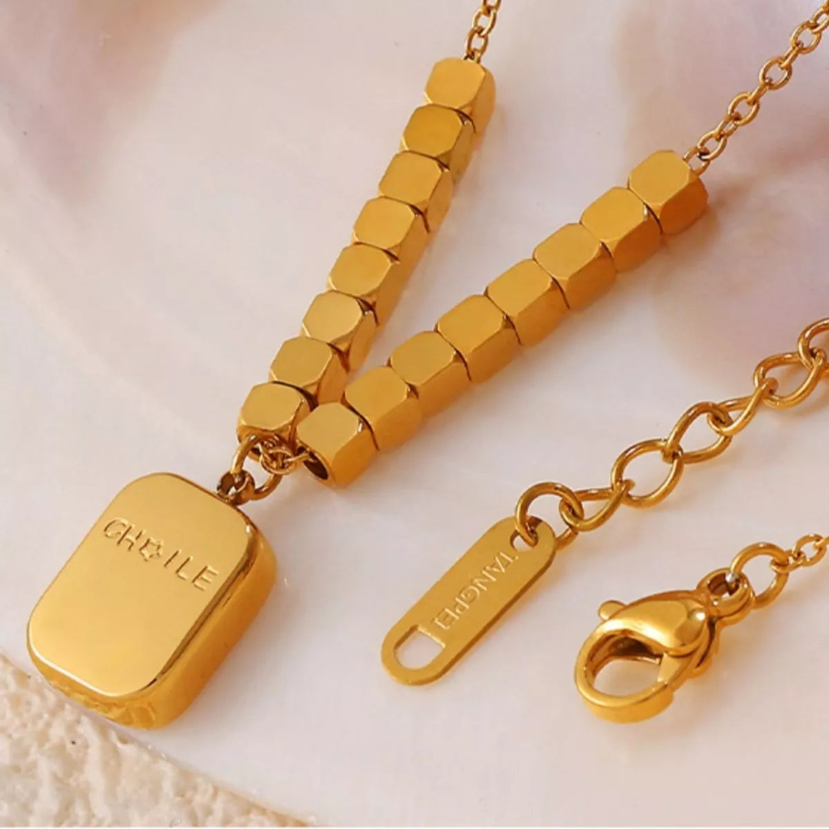 18K Gold-Plated Pendant Necklace - alternate necklace view
