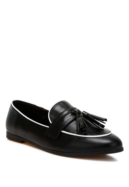 Dual Tone Tassel Loafers