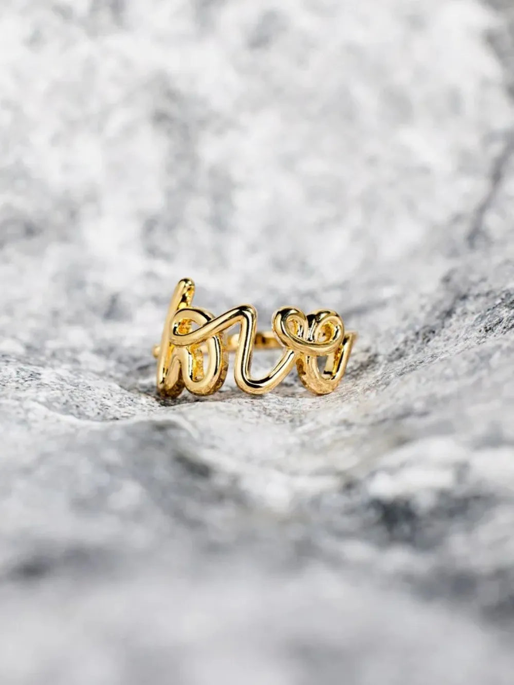 LOVE 18K Gold-Plated Sterling Silver Ring in Gold - women's ring