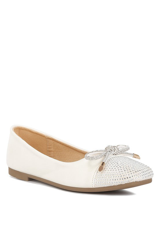 Rhinestones Toe Ballerinas