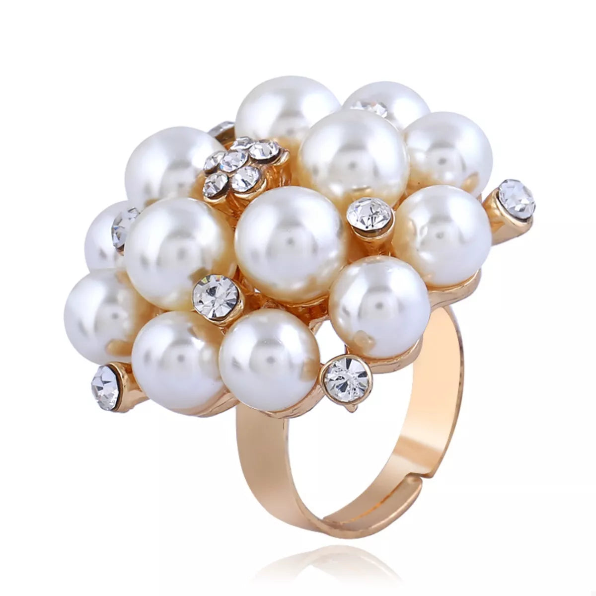 Pearl Cluster Ring - alternate ring view