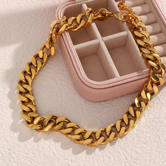 18K Gold-Plated Chain Necklace - alternate necklace view