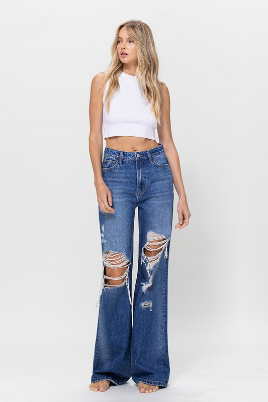 Cotton Baggy High-Rise Jeans