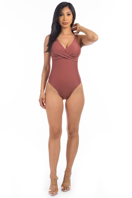 Scoop-Back One-Piece Swimsuit