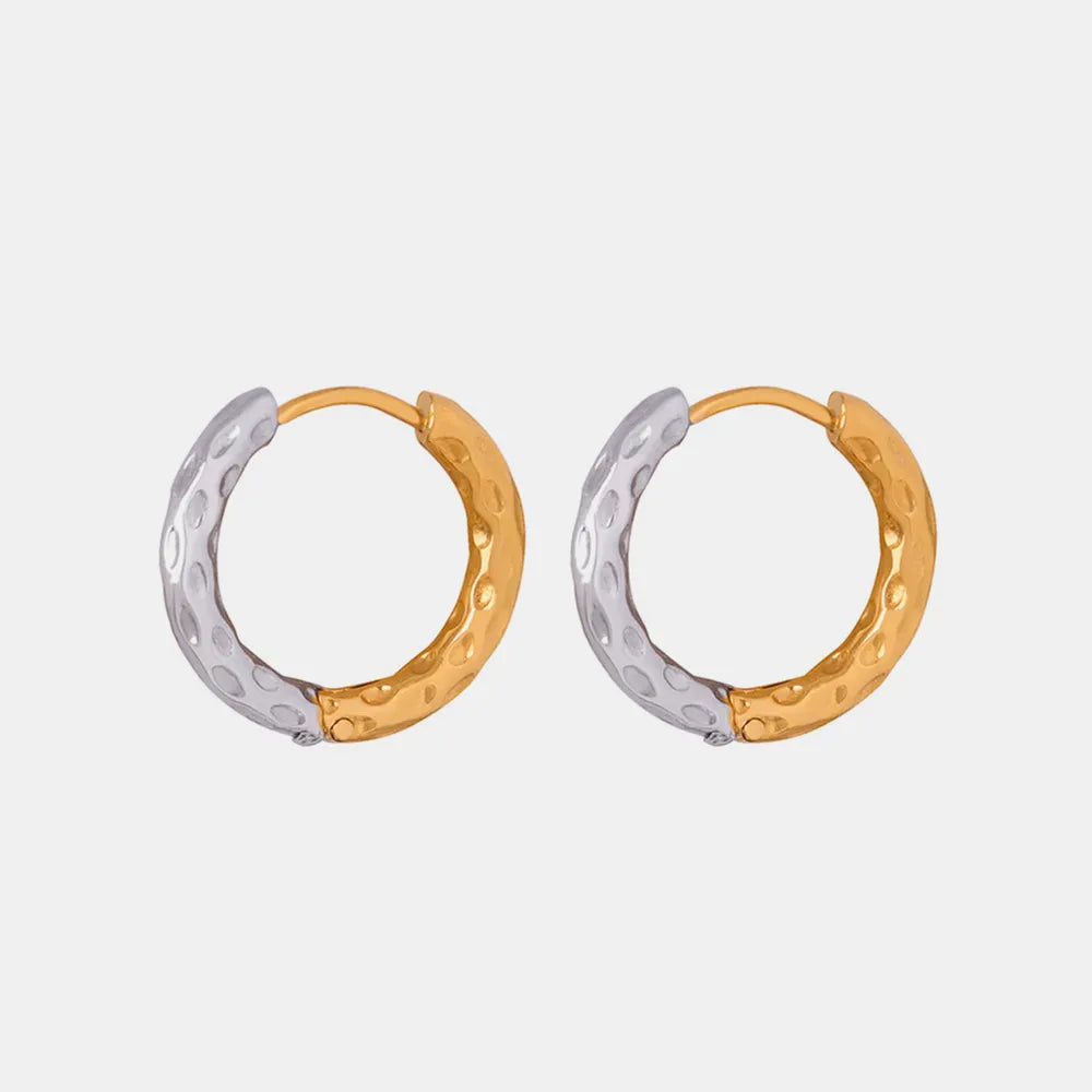 18K Gold-Plated Huggie Earrings - alternate earring view