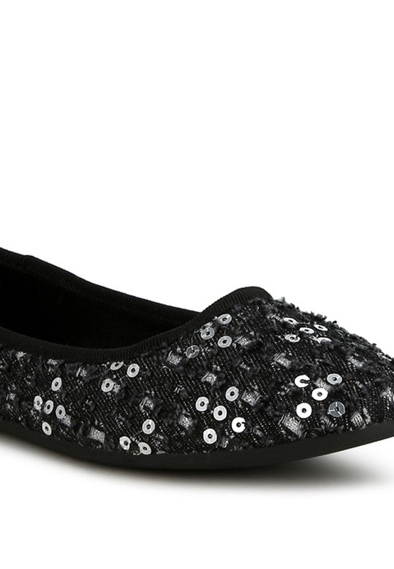 Sequin Ballet Flats