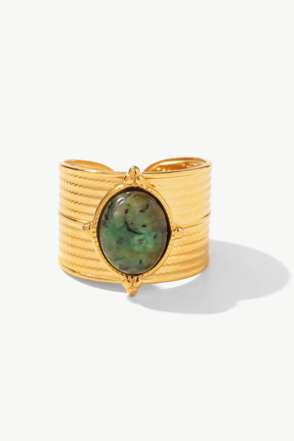 18K Gold-Plated Wide Open Ring - alternate ring view