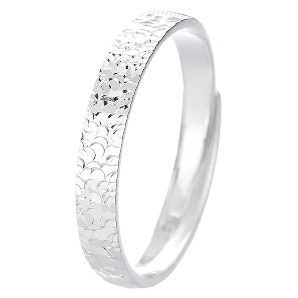 Sterling Silver Textured Ring - alternate ring view