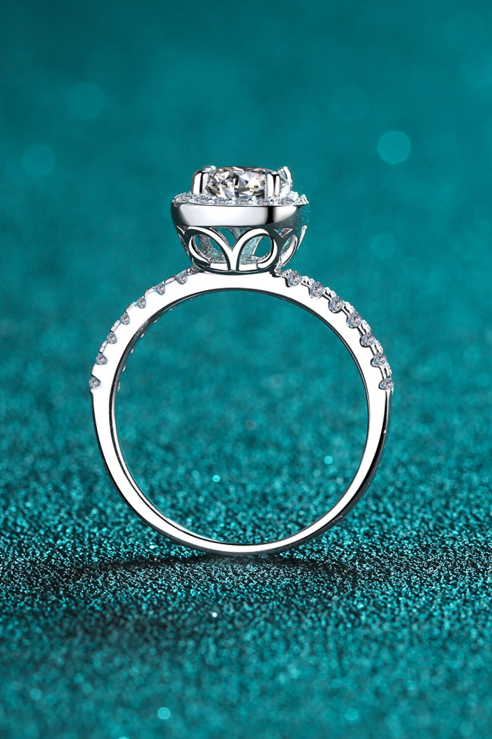 Square Moissanite Ring in Silver - women's ring
