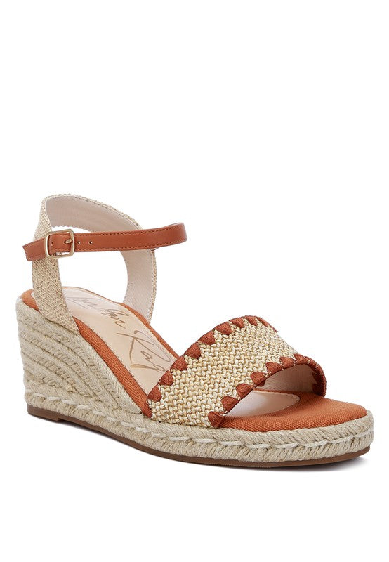 Raffia Wedge Espadrilles Sandals