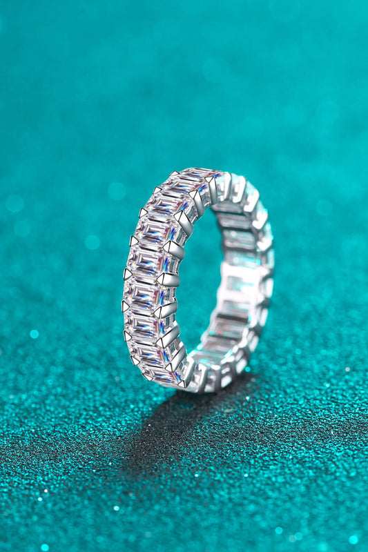 10.5 Carat Moissanite Rhodium-Plated Ring in Silver - women's ring