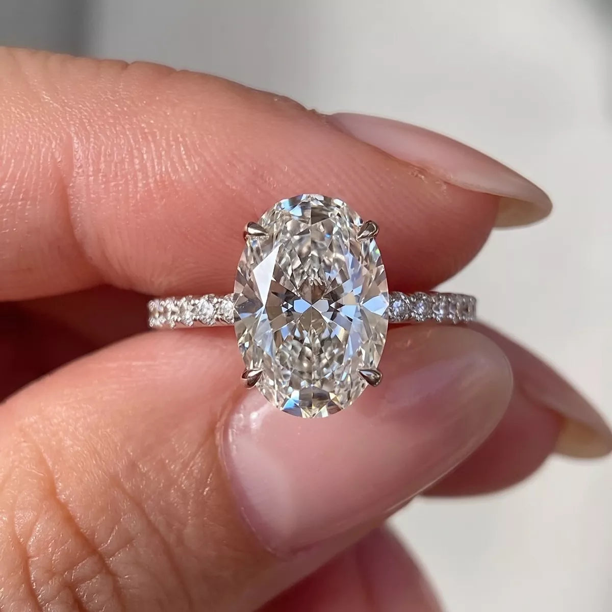 Oval Cut Zircon Ring - alternate ring view
