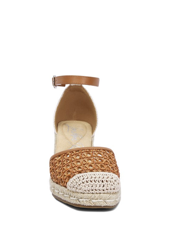 Woven Espadrille Wedge Sandals