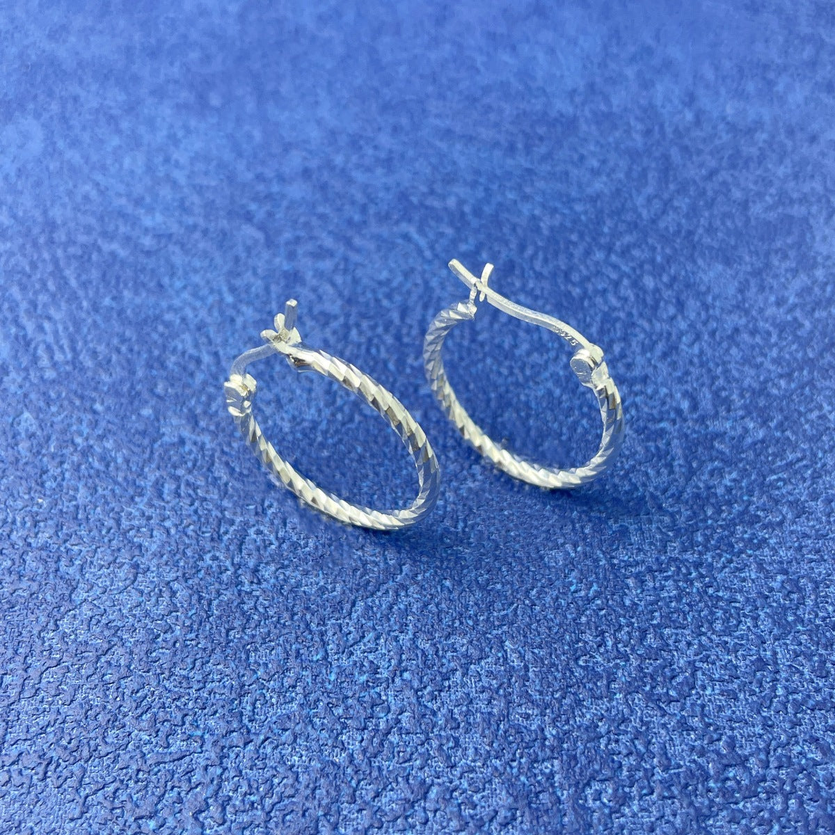 Sterling Silver Hoop Earrings - alternate earring view