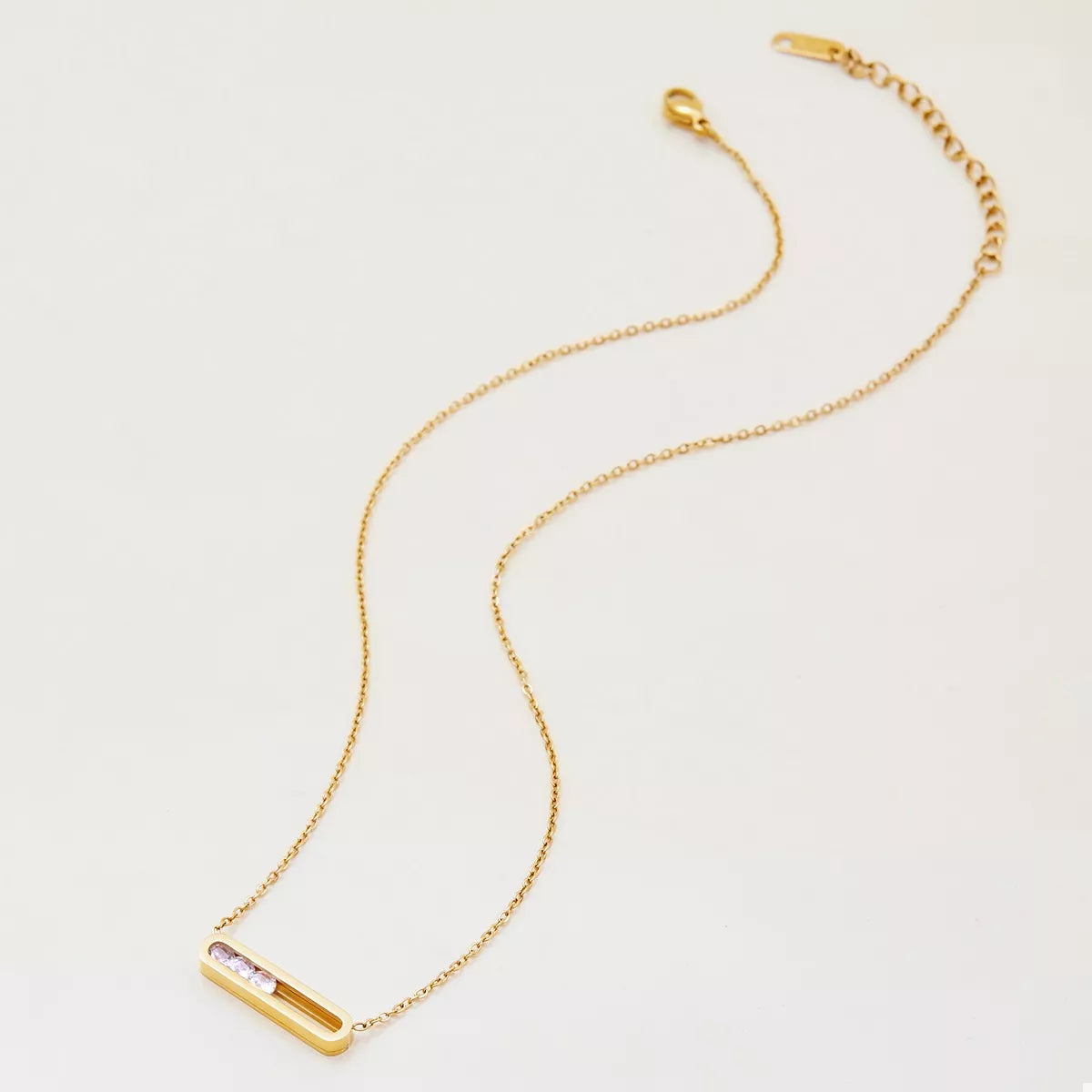 18K Gold-Plated Pendant Necklace - alternate necklace view
