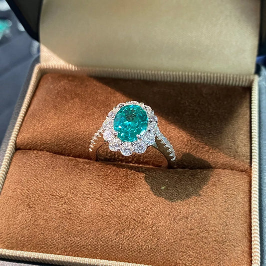 Sterling Silver Emerald Ring in Green - women's ring