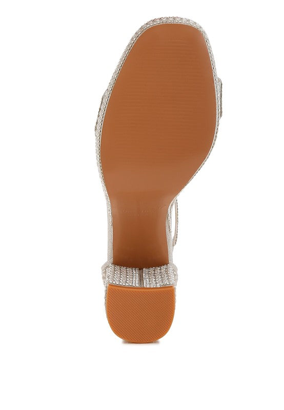 Pearl Embellished Sandals A