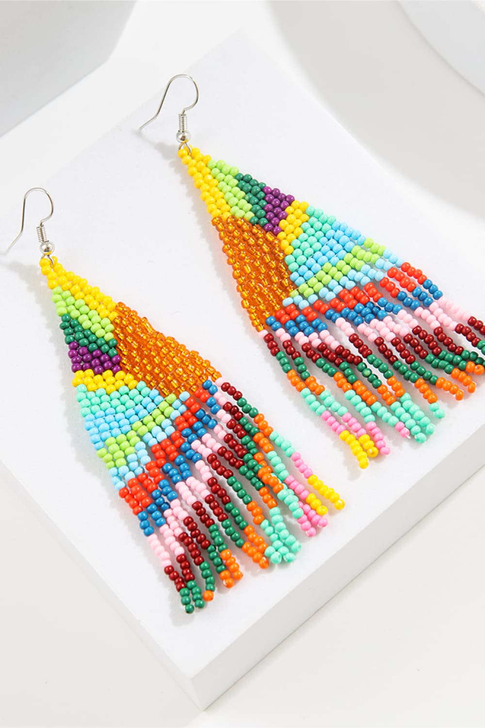 Beaded Dangle Earrings in Style D - women's dangle earrings