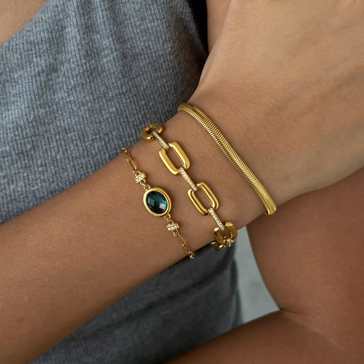18K Gold-Plated Zircon Bracelet - alternate jewelry view