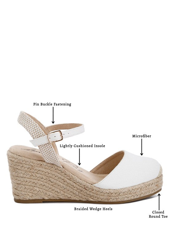 Micro Suede Espadrille Wedges