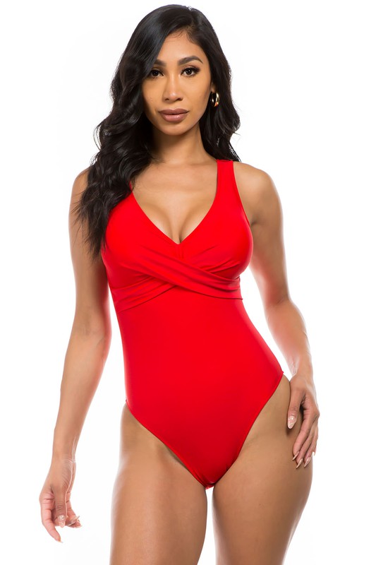 Scoop-Back One-Piece Swimsuit