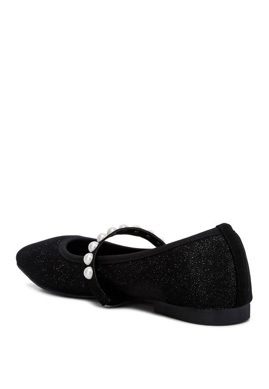 Pearl Strap Ballerina Flats