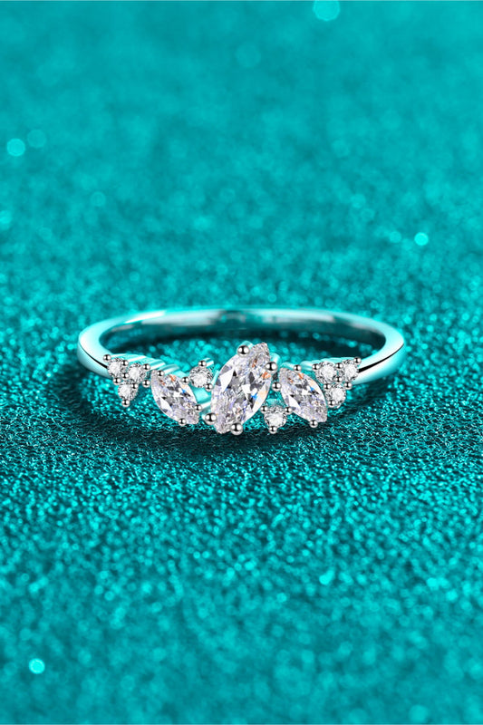 Adored Moissanite Rhodium-Plated Ring in Silver - women's ring