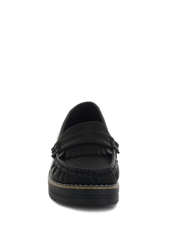 Fringed Nubuck Loafers