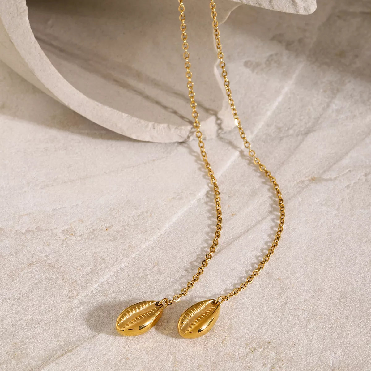18K Gold-Plated Y-Shaped Necklace - alternate necklace view