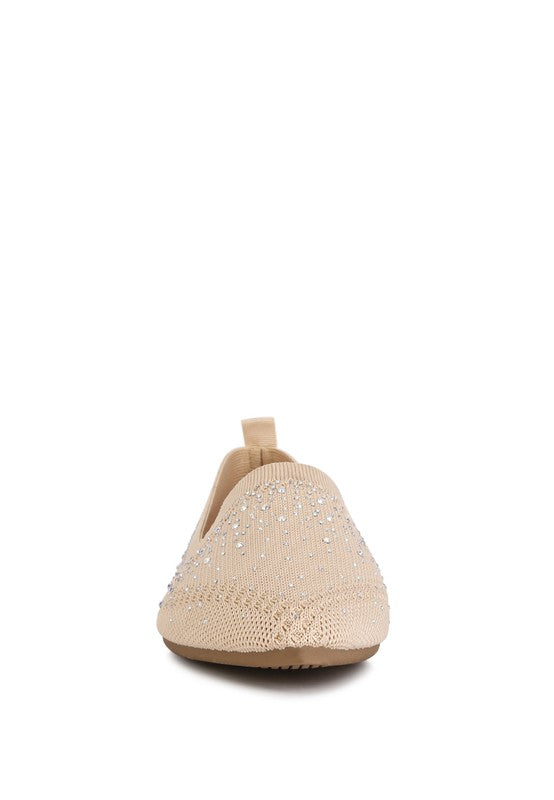 Canvas Rhinestone Loafers