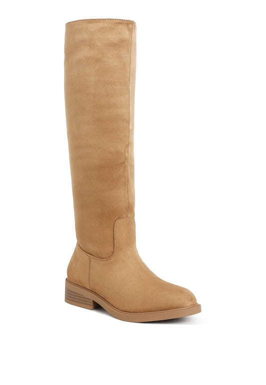 Round Toe Calf Boots