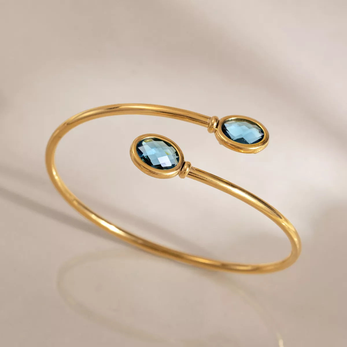 18K Gold-Plated Open Cuff Bracelet - alternate jewelry view