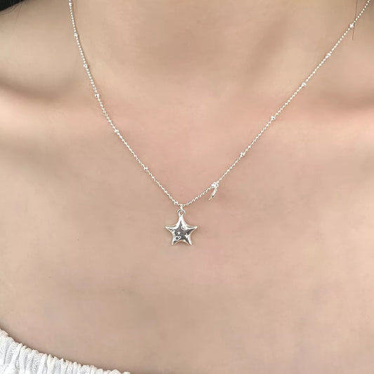 Sterling Silver Star Necklace in Silver - women's necklace