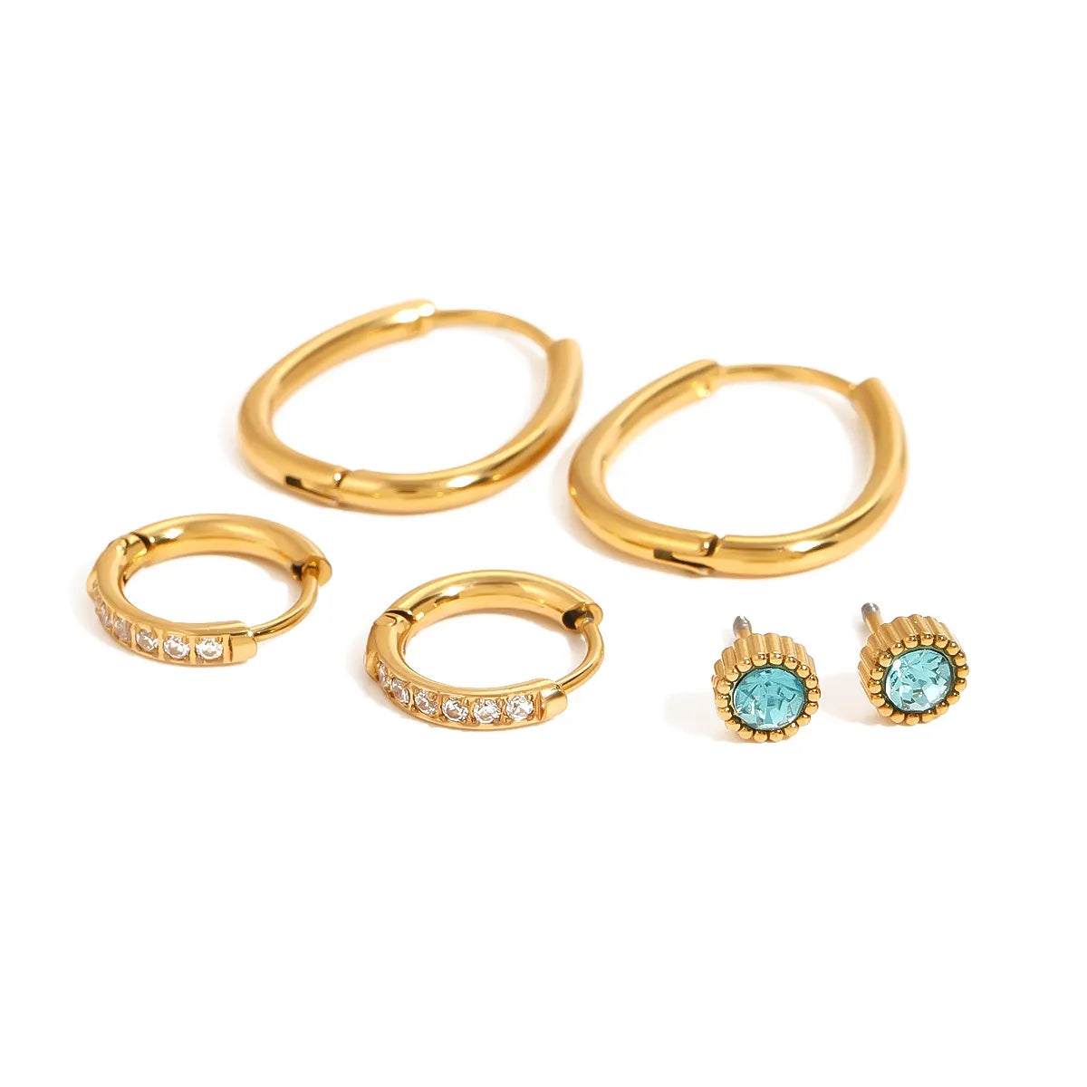 3-Piece 18K Gold-Plated Earrings - alternate earring view