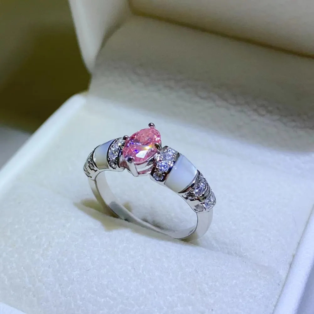 1 Carat Moissanite Sterling Silver Ring in Silver - women's ring