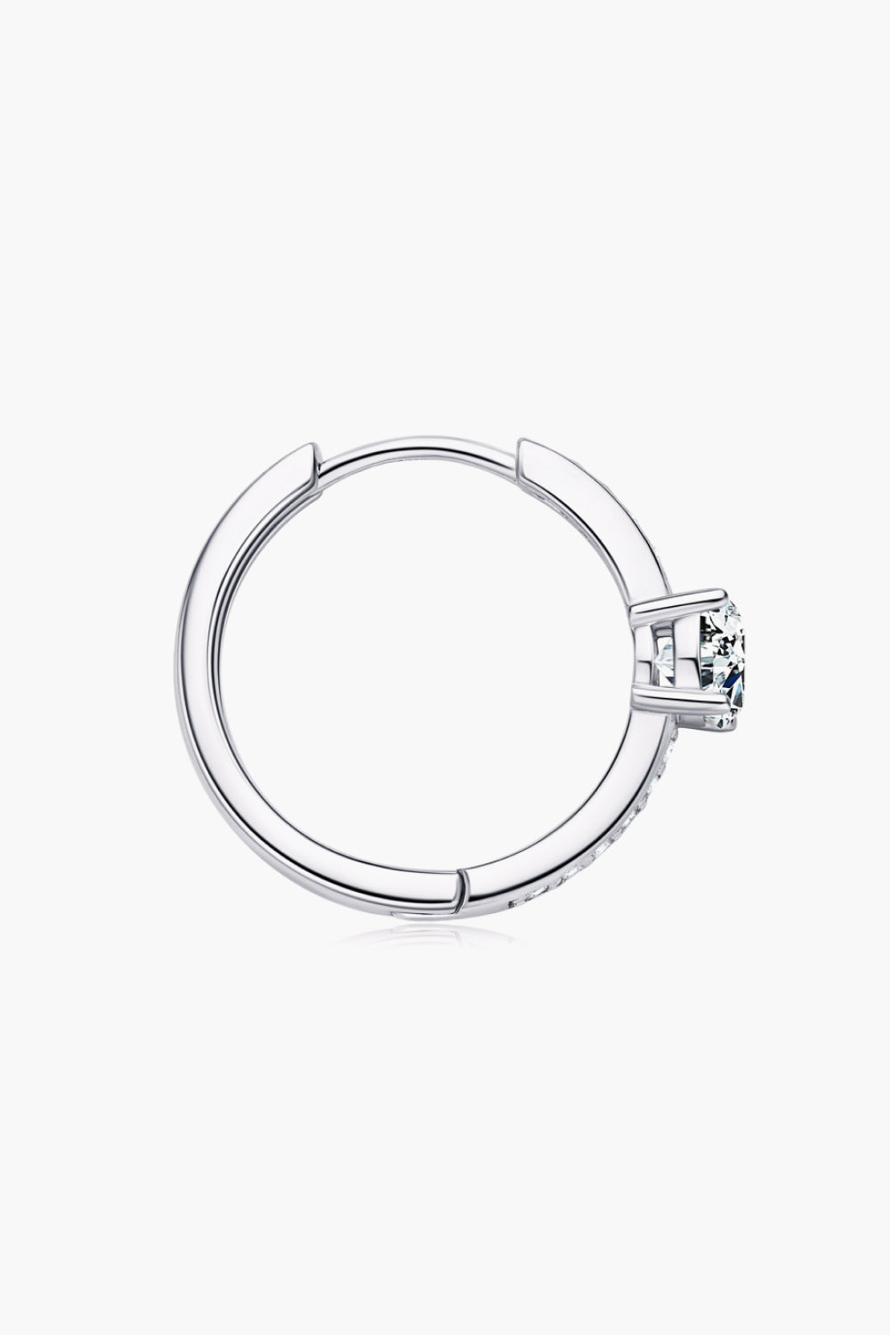 Carry Your Love 1 Carat Moissanite Platinum-Plated Earrings - alternate earring view