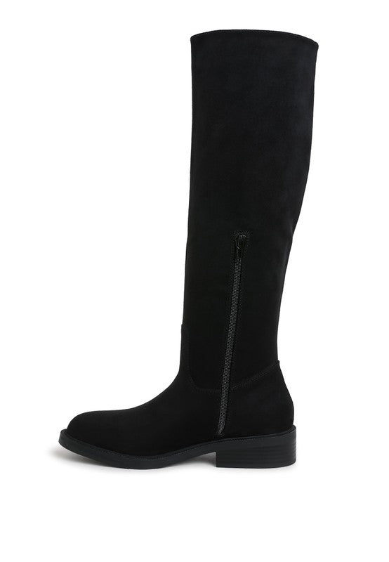 Round Toe Calf Boots