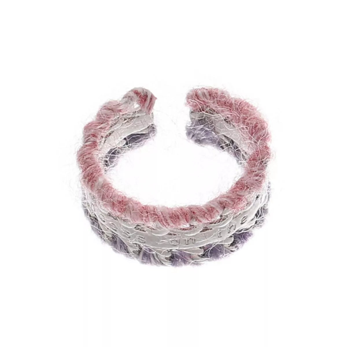 Brass Yarn-Wrapped Open Ring in Royal Blue - women's open ring
