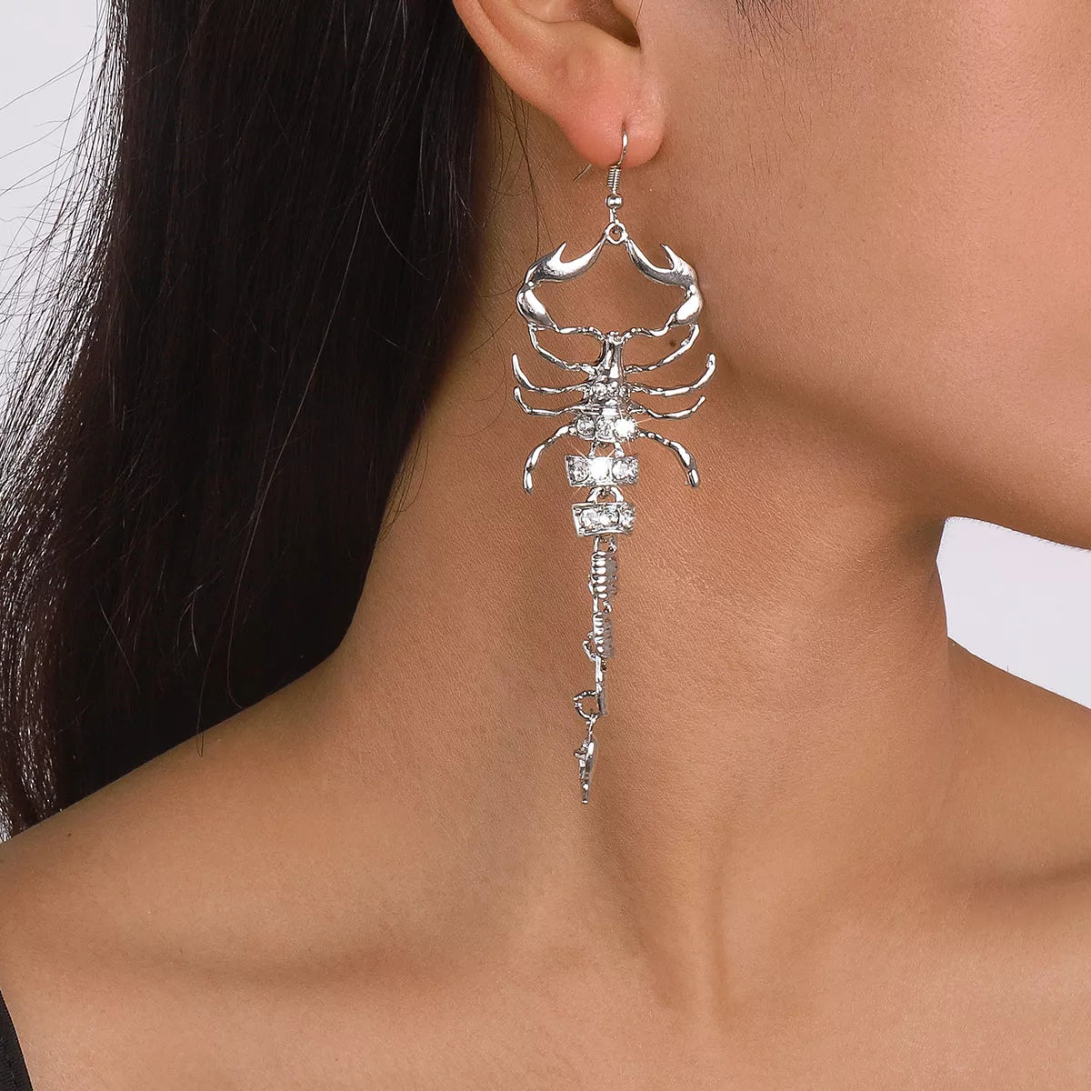 Scorpion Dangle Earrings in Gold - women's dangle earrings