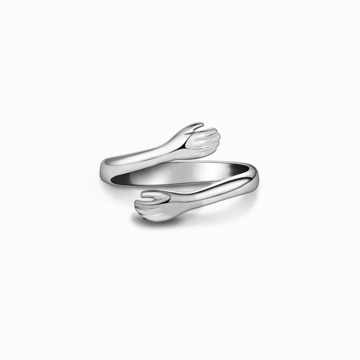 Sterling Silver Hug Bypass Ring - alternate ring view