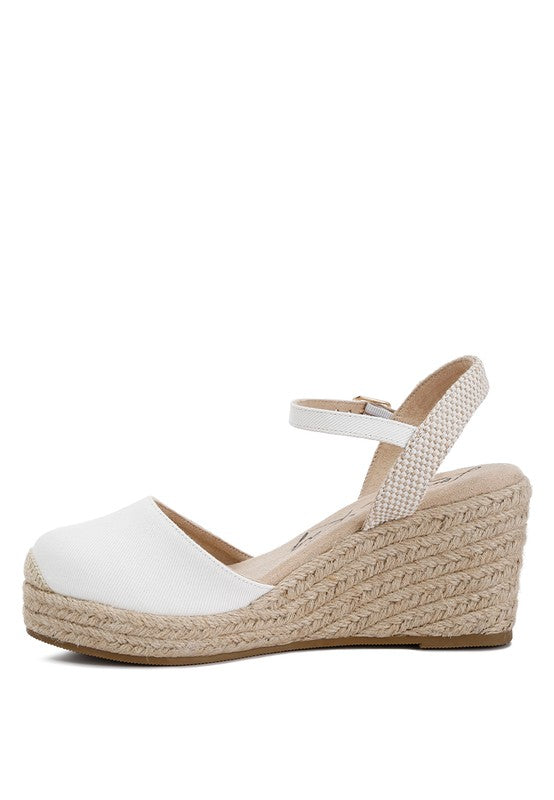 Micro Suede Espadrille Wedges