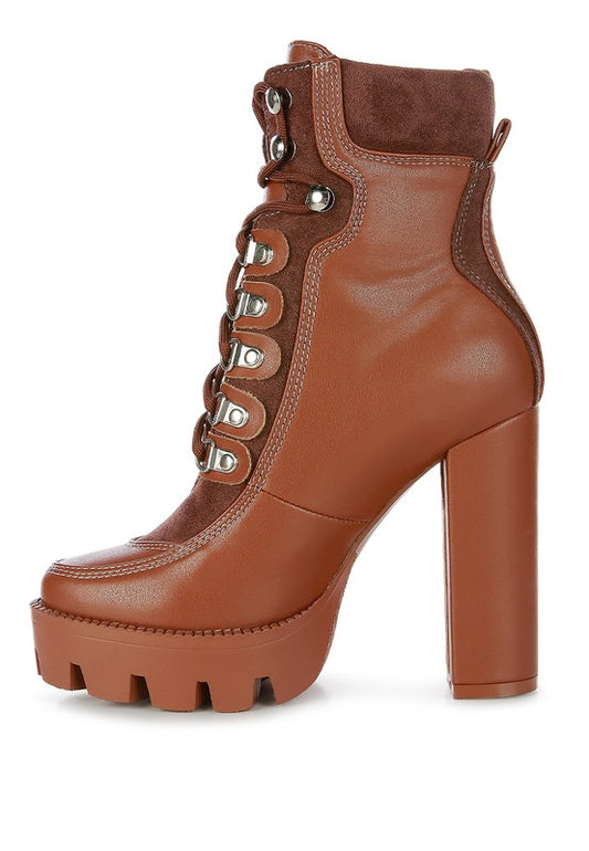 Patent PU Eyelet Boots