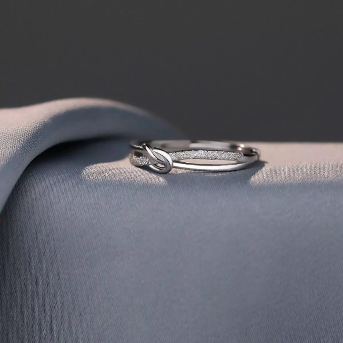 Sterling Silver Knot Ring - alternate ring view