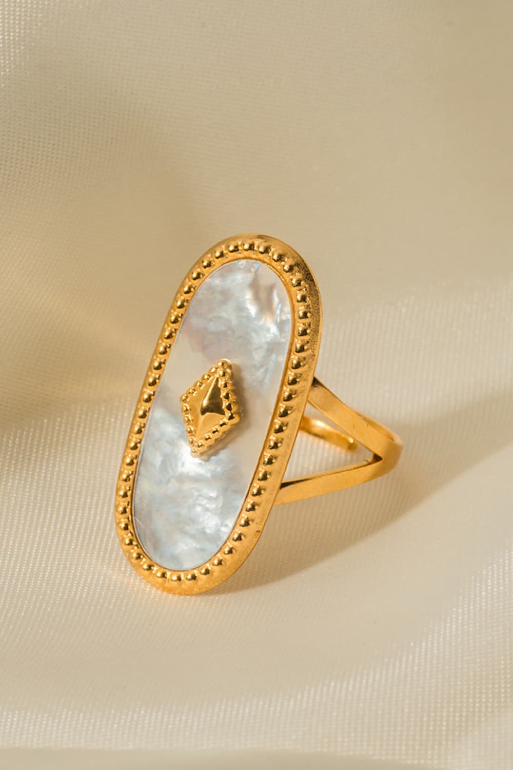 Natural Stone Copper Ring - alternate ring view