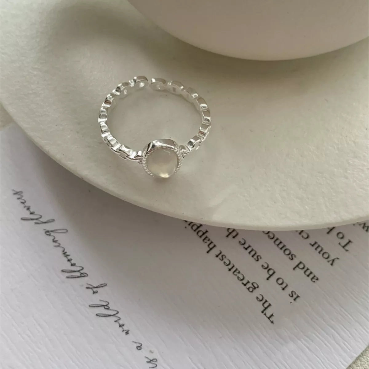 Sterling Silver Open Ring - alternate ring view