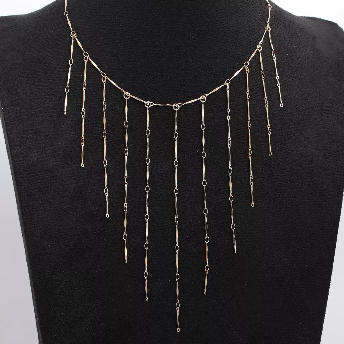 18K Gold-Plated Tassel Waterfall Necklace - alternate necklace view