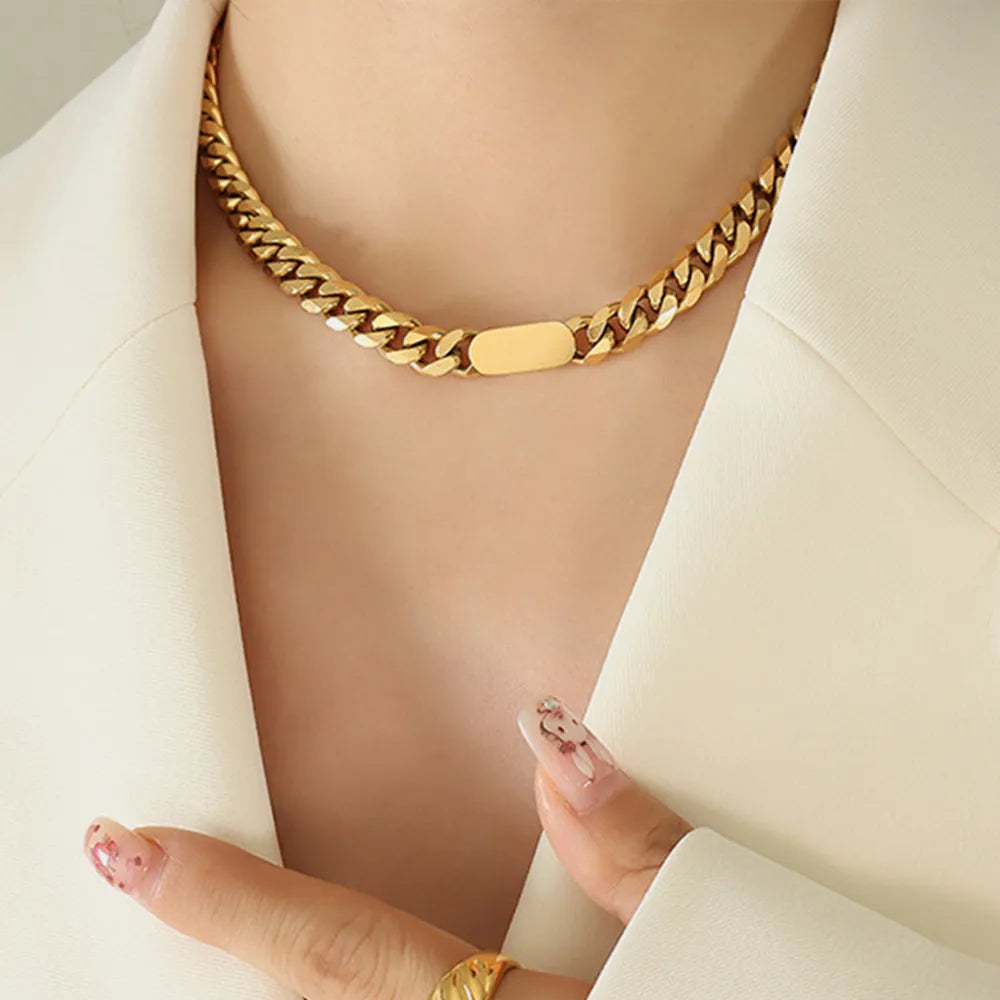 18K Gold-Plated Chain Necklace - alternate necklace view