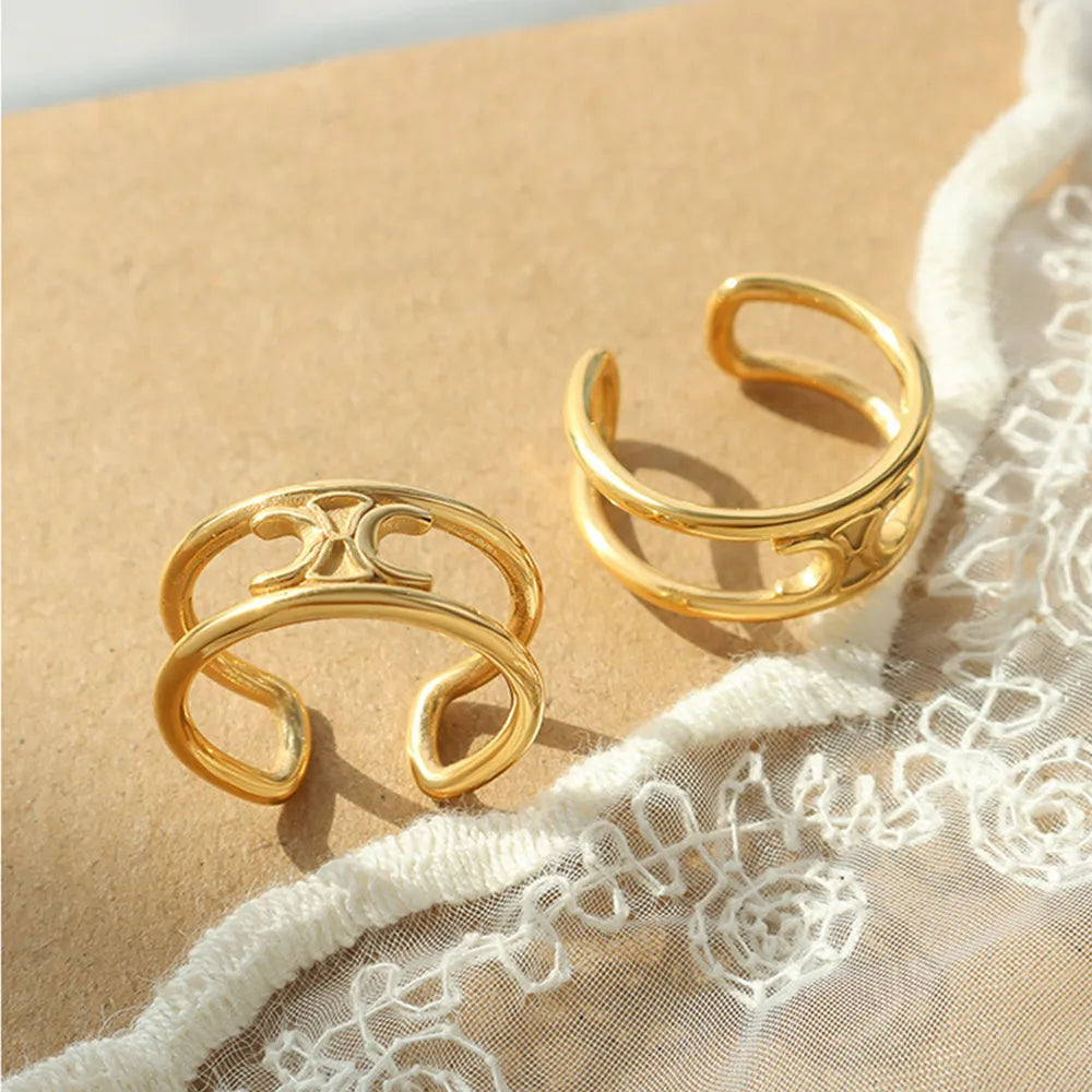 Titanium Steel Double-Layered Ring - alternate ring view
