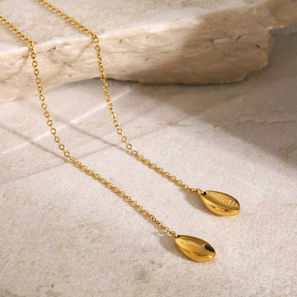 18K Gold-Plated Y-Shaped Necklace - alternate necklace view